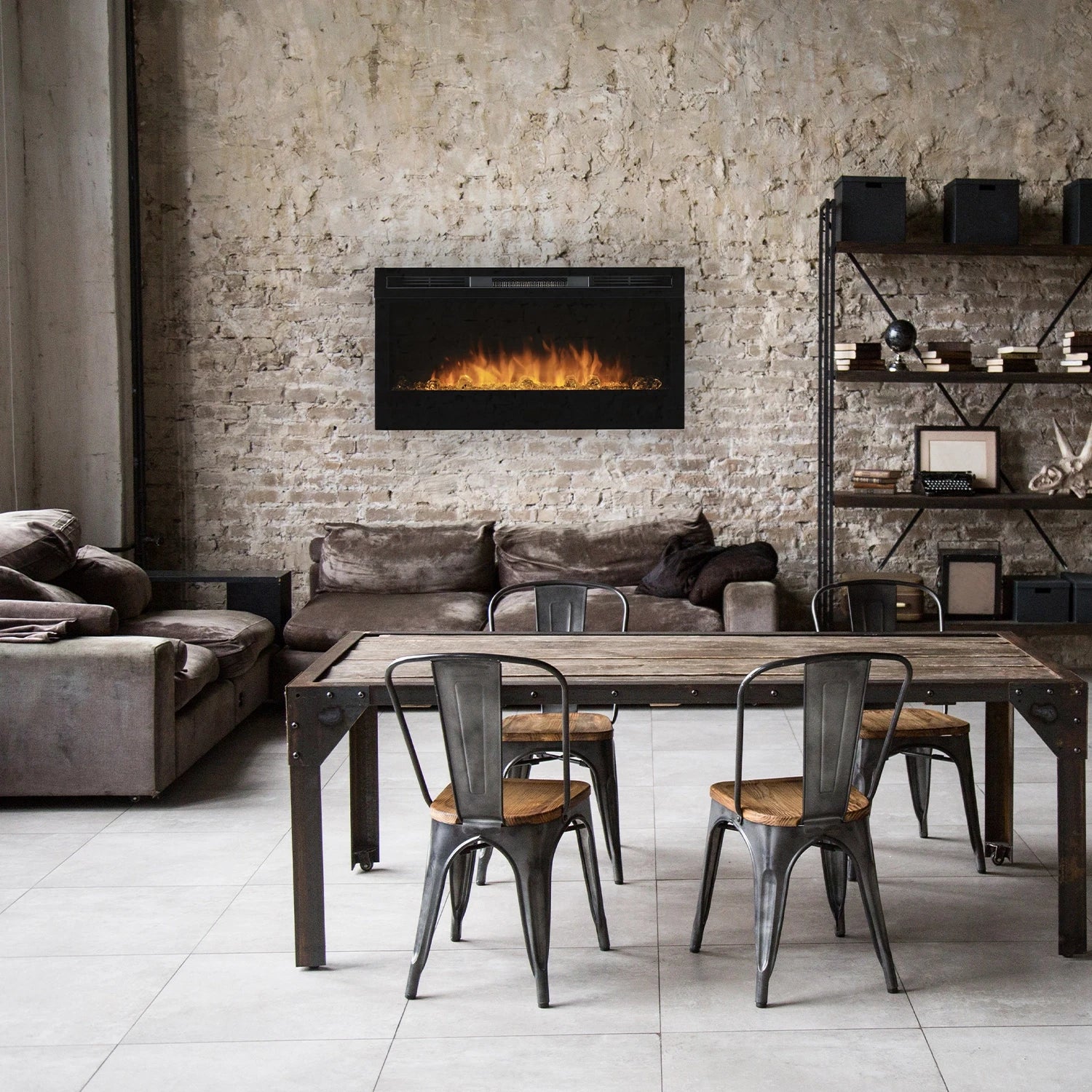 Prisma 34" - Caminetto elettrico Optiflame