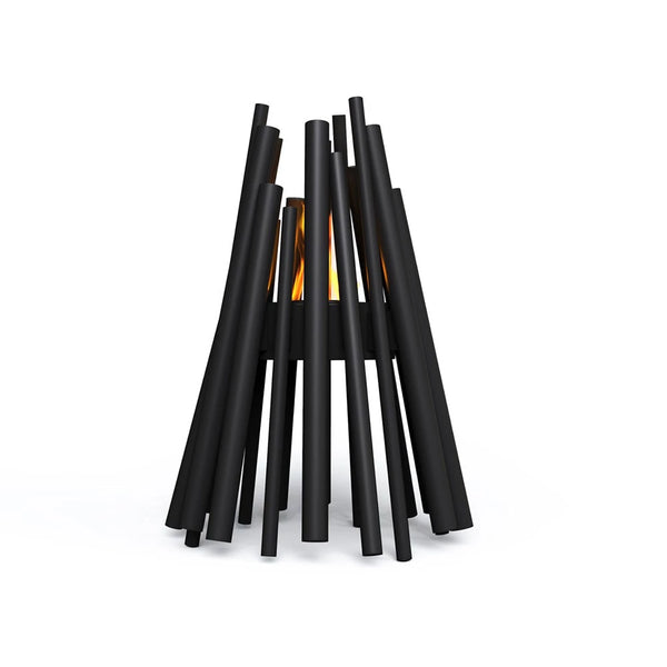 Stix outdoor bioethanol fireplace with sculptural stick design