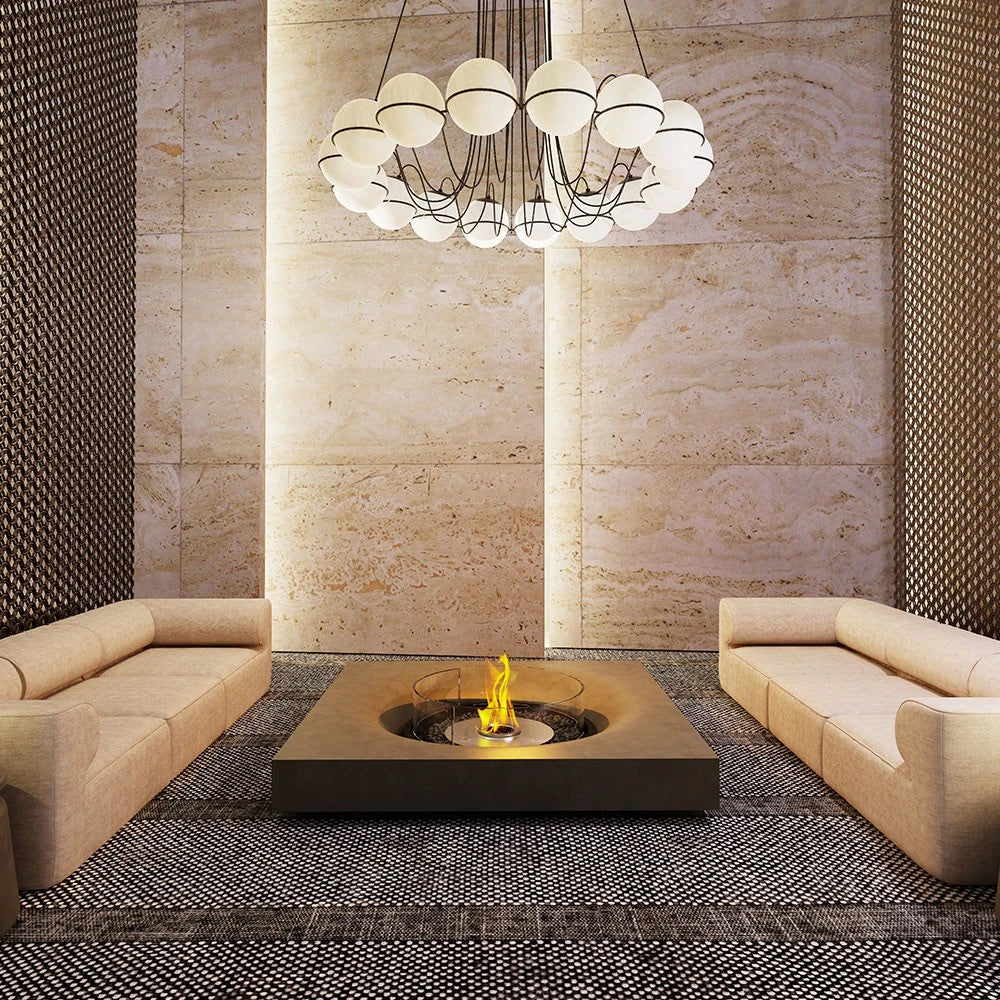Round 20 bioethanol built-in kit, small circular fireplace insert