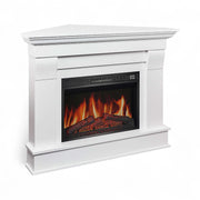 Caminetto elettrico angolare Albion - Bianco