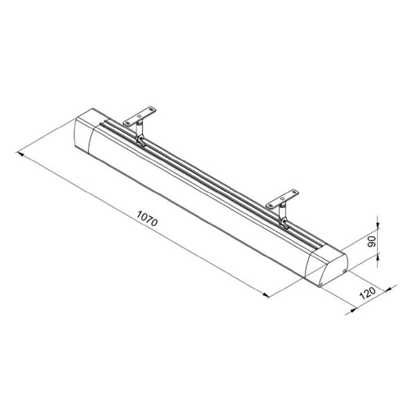 Intense - 2200 Watt - Riscaldatore da esterno