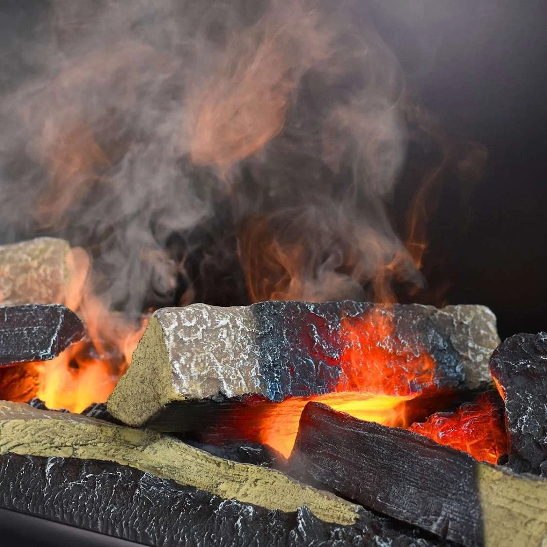 Fallada Grey - OMC 600 | Freestanding Water Vapour Fireplace