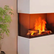 Pannello in vetro Glow Fire per camini a vapore