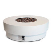 Estate Round 105 Oyster Beige – Tavolo con Camino a Gas Rotondo