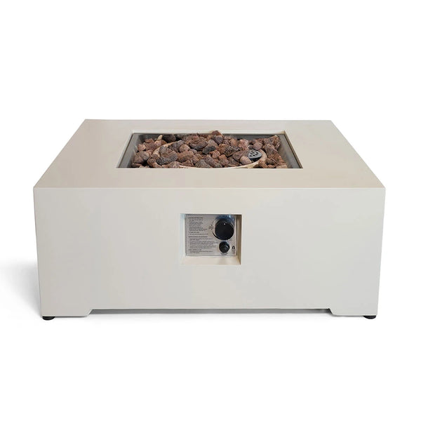Estate Square 88 Oyster Beige – Tavolo con Braciere a Gas Quadrato