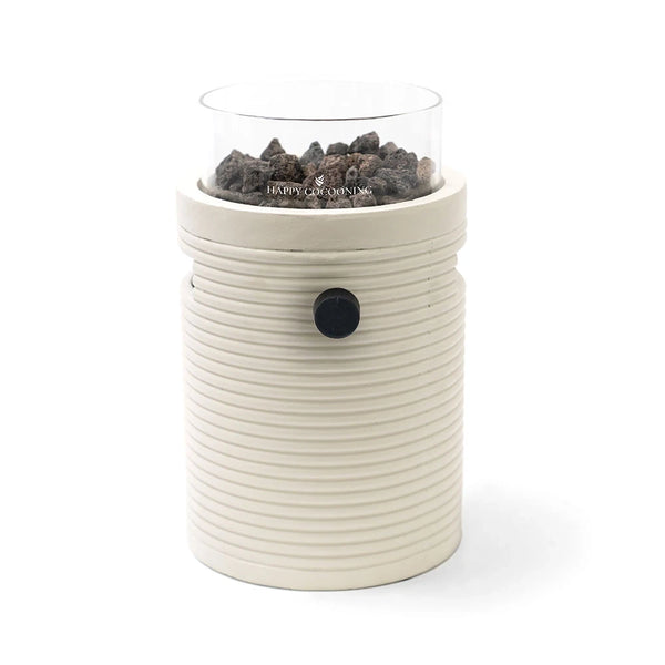 Lumi Groove Oyster Beige – Camino a Gas da Tavolo