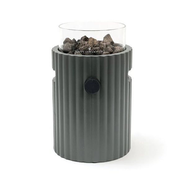 Lumi Rib Smokey Antracite – Camino a Gas da Tavolo