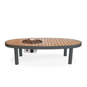 Riviera 140 Smokey Anthracite – Tavolo con Camino a Gas Ovale