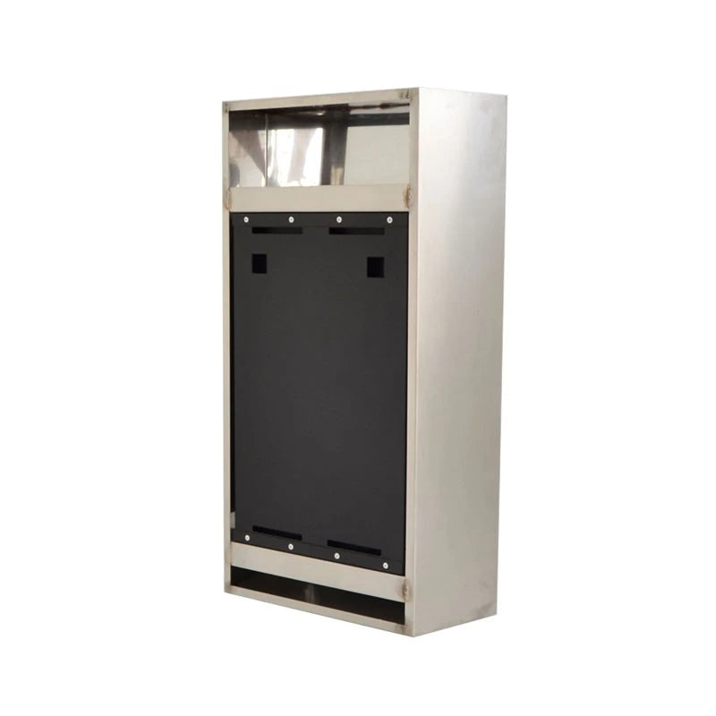 Biocamino alto da parete in acciaio