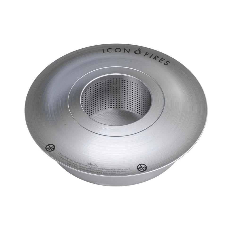 Icon Fires bruciatore rotondo in acciaio - 38 cm
