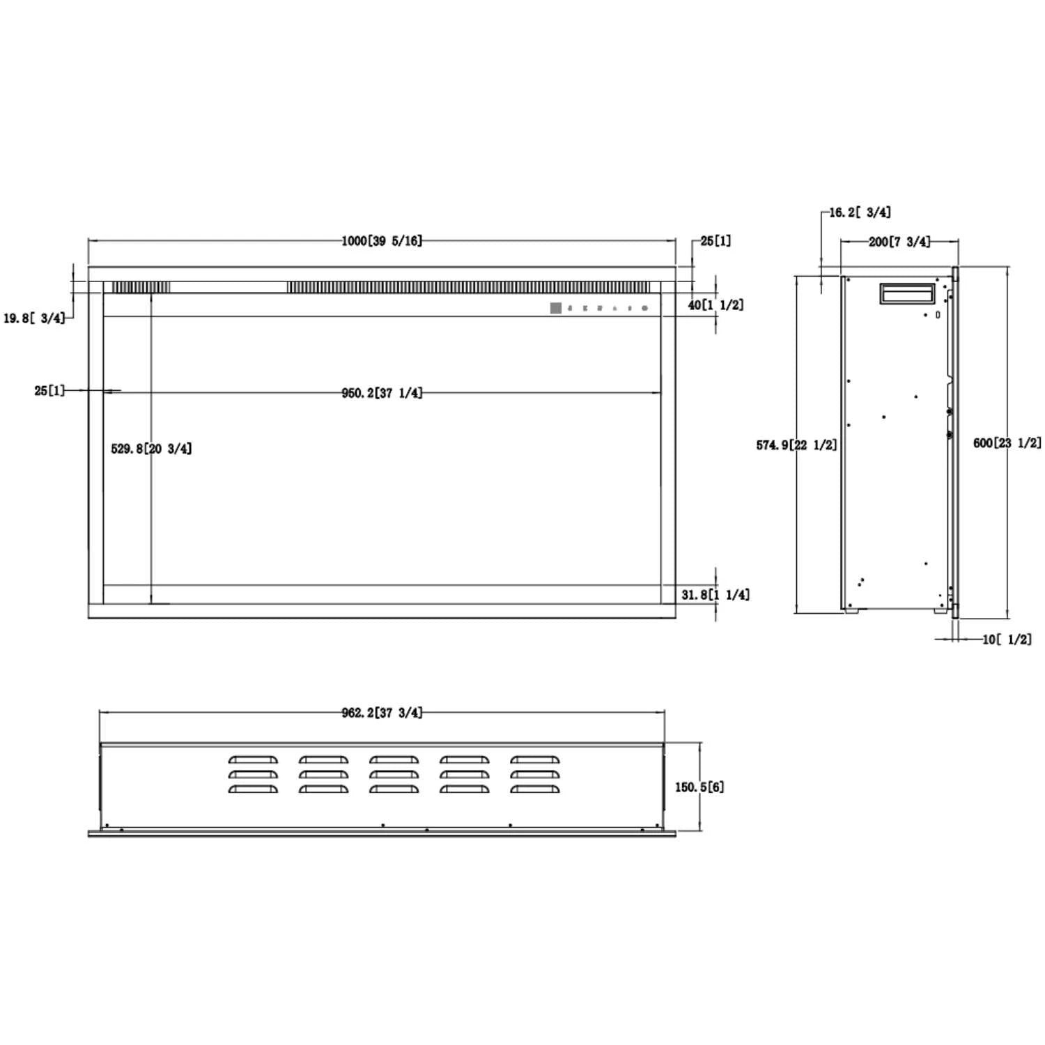 Aflamo 39\" (100 × 60 cm) - Inserto Elettrico 3D