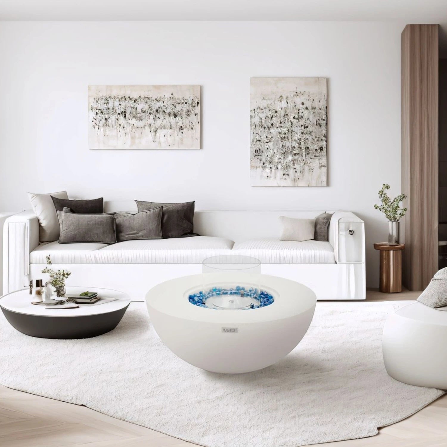 ROCA Braciere a Bioetanolo – Bianco Crema