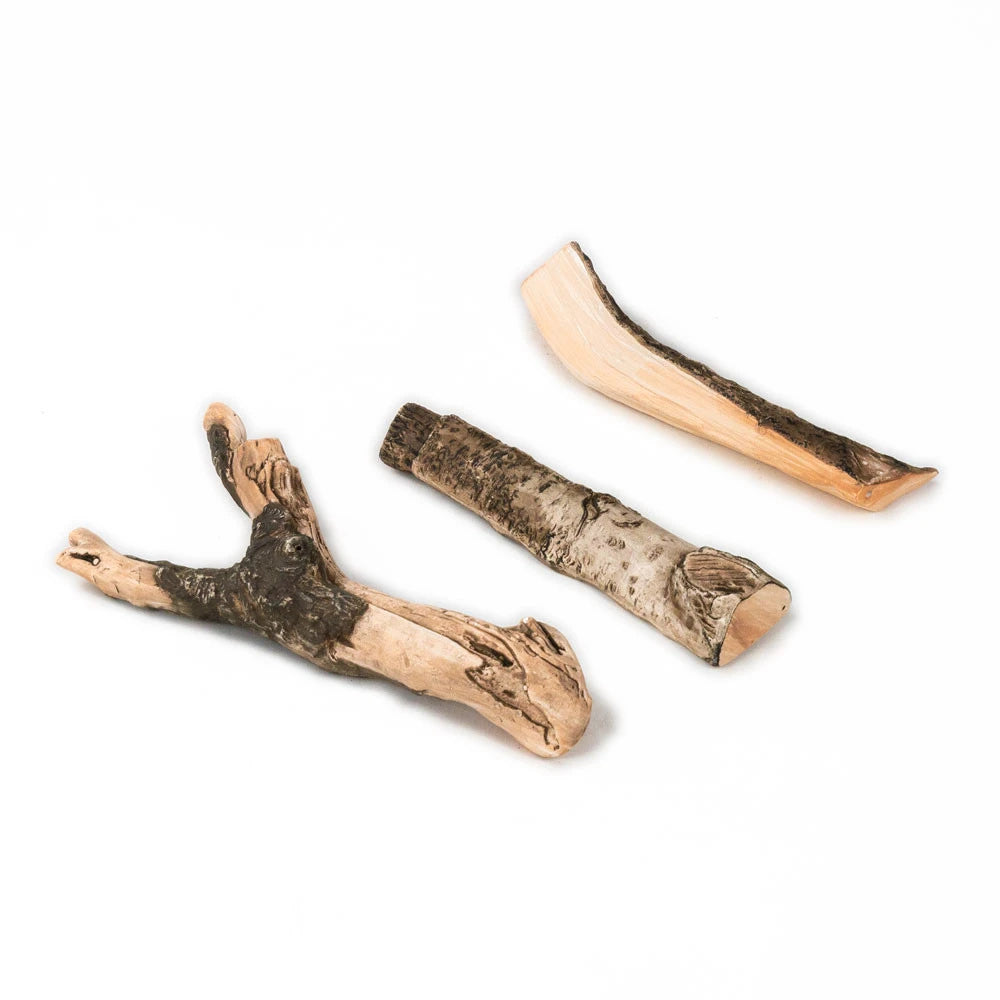 Legna decorativa in ceramica per biocamini - 3 pz.