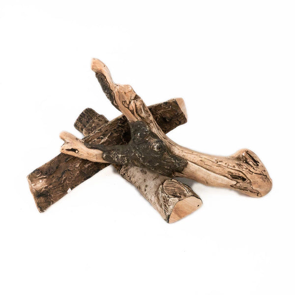 Legna decorativa in ceramica per biocamini - 3 pz.