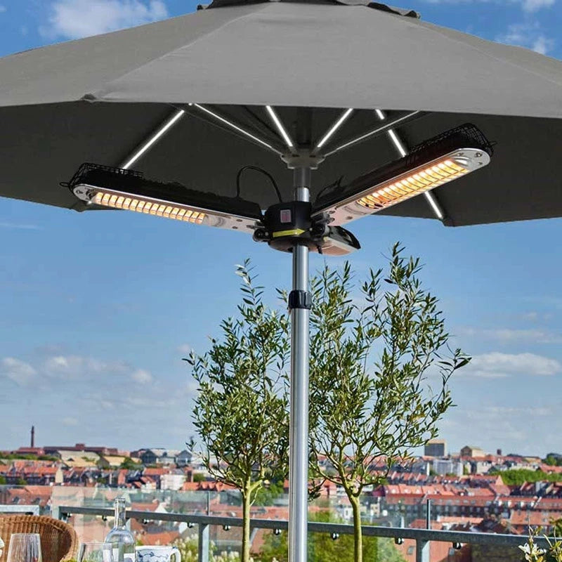 Riscaldatore elettrico da patio montato su ombrellone