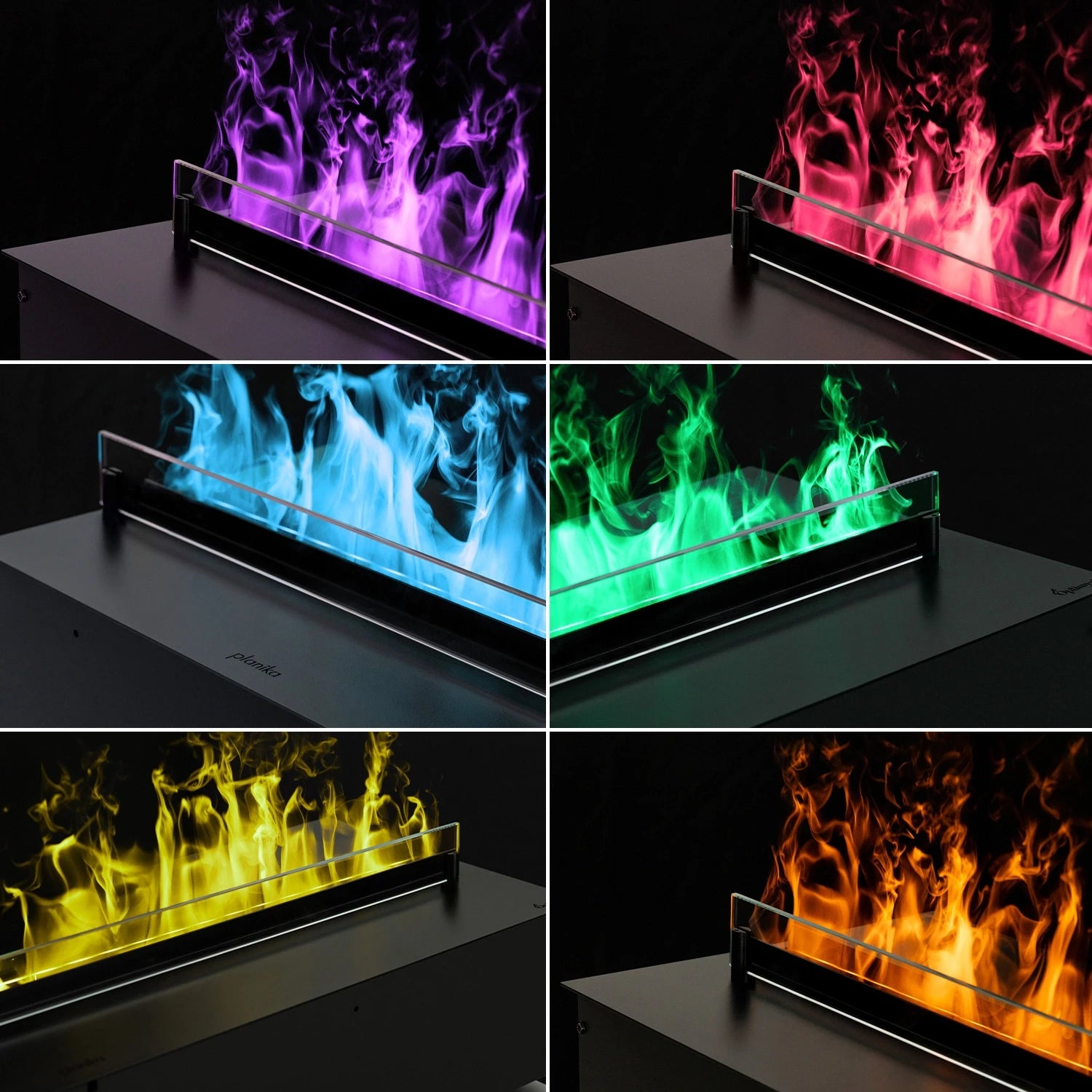 Planika Fires Cool Flame 1000 Right Corner Fire