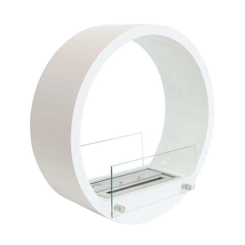 Biocamino rotondo dal design unico - Bianco