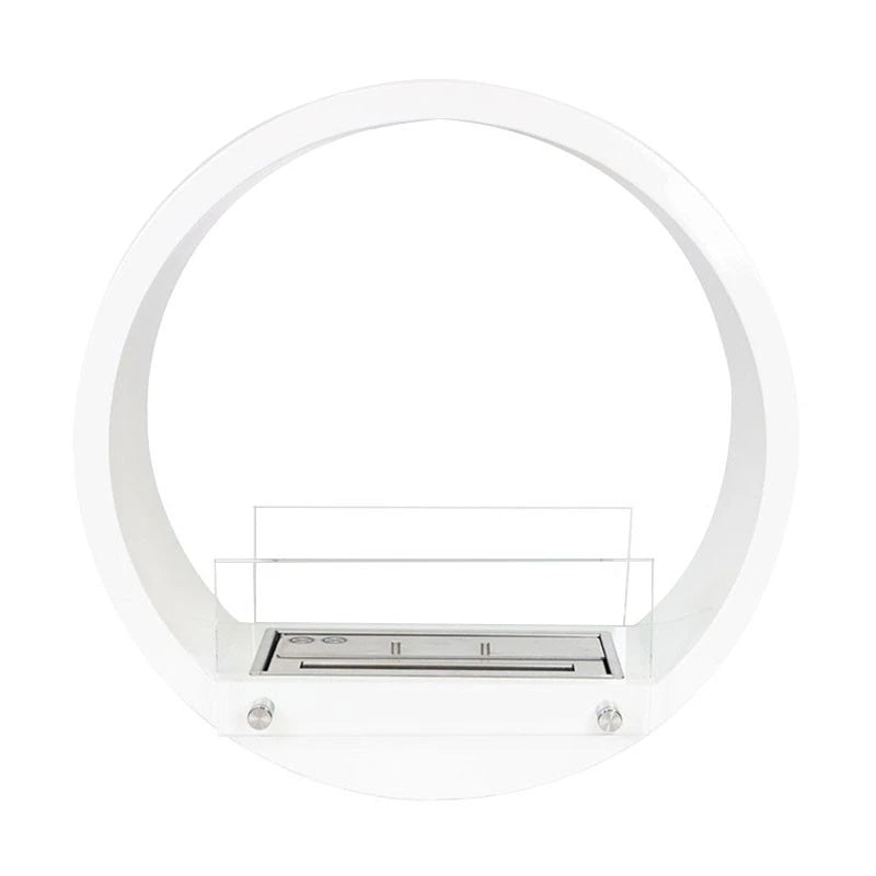 Biocamino rotondo dal design unico - Bianco