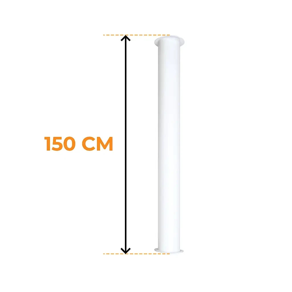 Tubo Toronto Bianco 150 cm – Lunghezza totale 190 cm