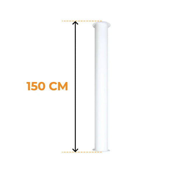 Tubo Toronto Bianco 150 cm – Lunghezza totale 190 cm