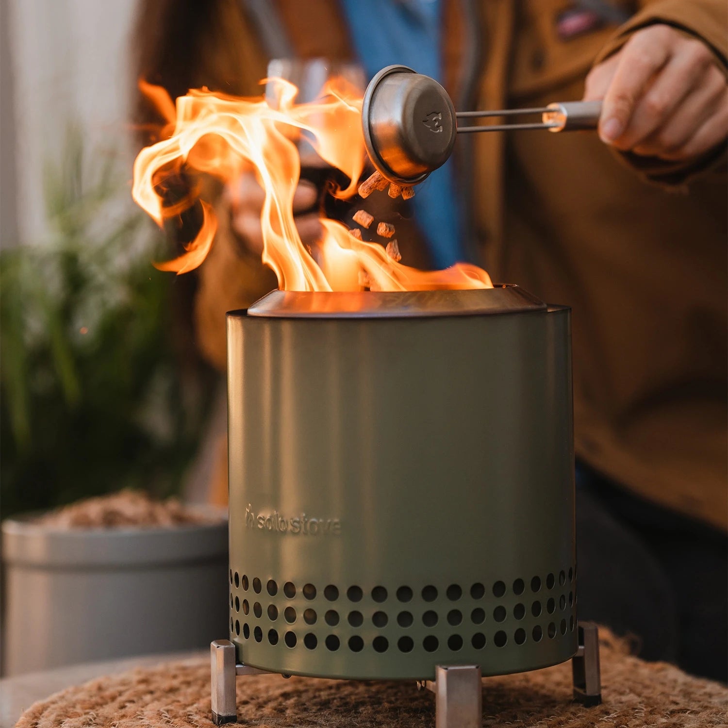 Mesa XL - Braciere da tavolo - Verde oliva