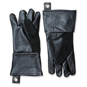 Guanti da barbecue in pelle nera - 2 pz.