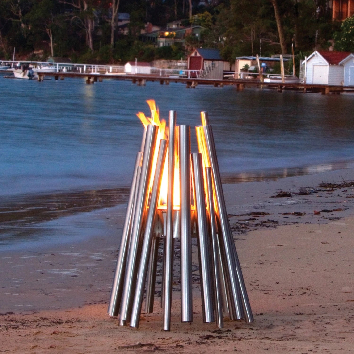 Stix - Camino da esterno in bioetanolo in acciaio inox