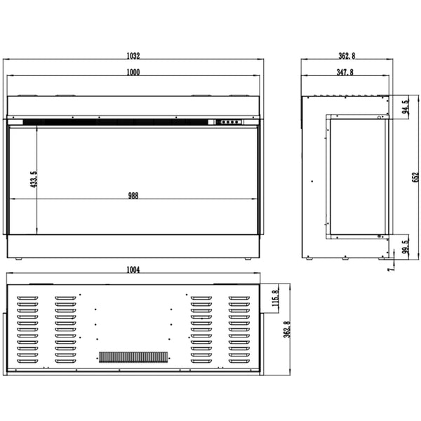 Aflamo Superb 3D 103,2 cm - Camino Elettrico
