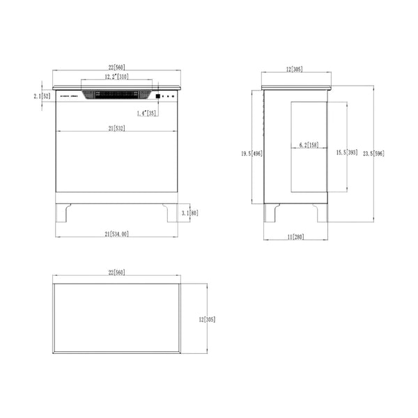 Aflamo Tower 56 cm - Camino Elettrico