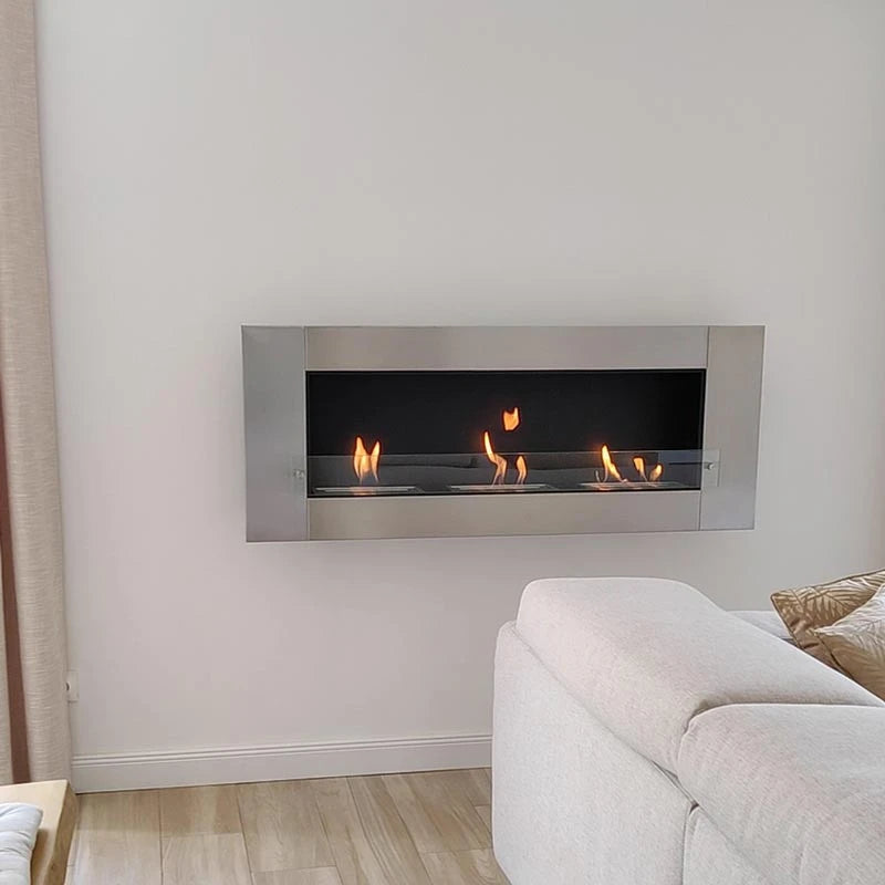 Biocamino XL in acciaio inox da parete