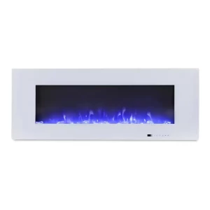 ScandiFlames Electric - Camino elettrico a parete Azurite 127 cm - Bianco